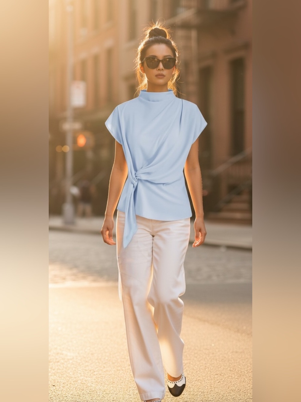 Cider Blue Mock Neck Top size Xl NEVER WORN